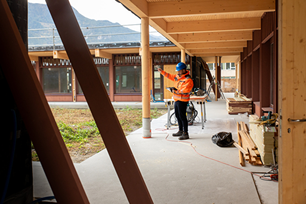 Employé sur un chantier