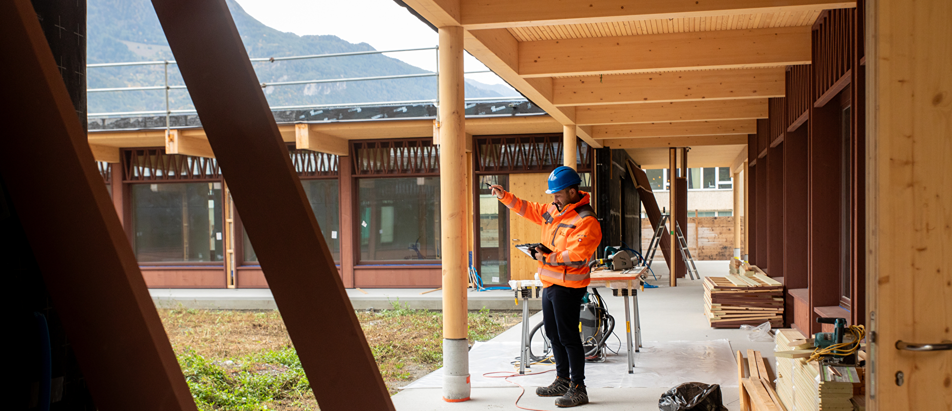 Employé sur un chantier