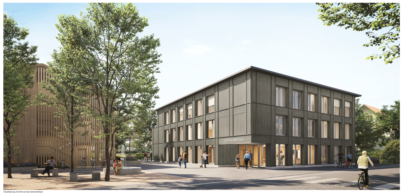 Visualisierung neue Gebäude an der Rällikerstrasse