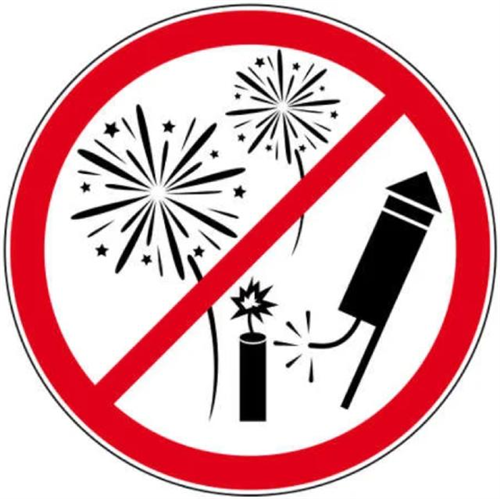 Feuerwerksverbot Tafel