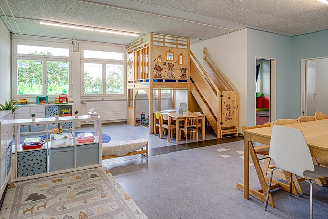 Bild eines Gruppenraumes der Kinderkrippe Müslihuus