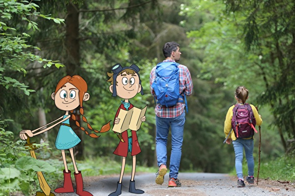 Bild von Winnie & Tack auf der Suche nach Silbermünzen