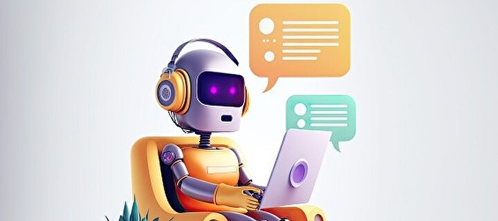 Bild eines Roboters am PC