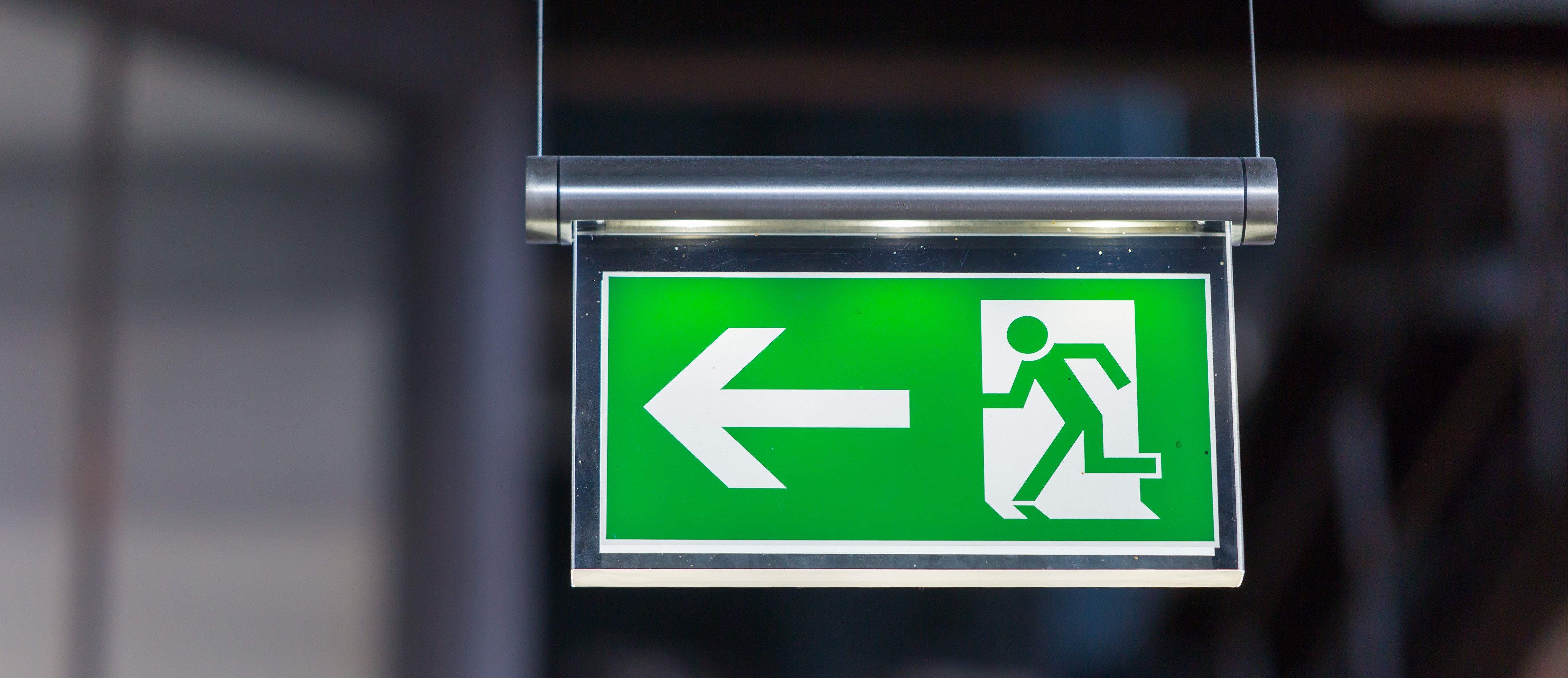Bild von einem Fluchtwegsignet