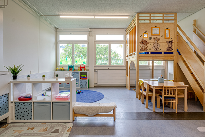 Bild eines Gruppenraumes der Kinderkrippe Müslihuus