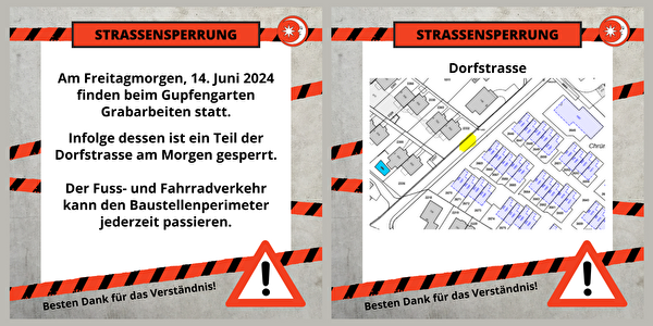 Sperrung Dorfstrasse
