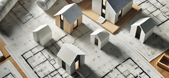 Baupläne mit Hausmodellen