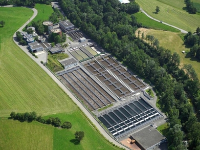 Kläranlage von oben
