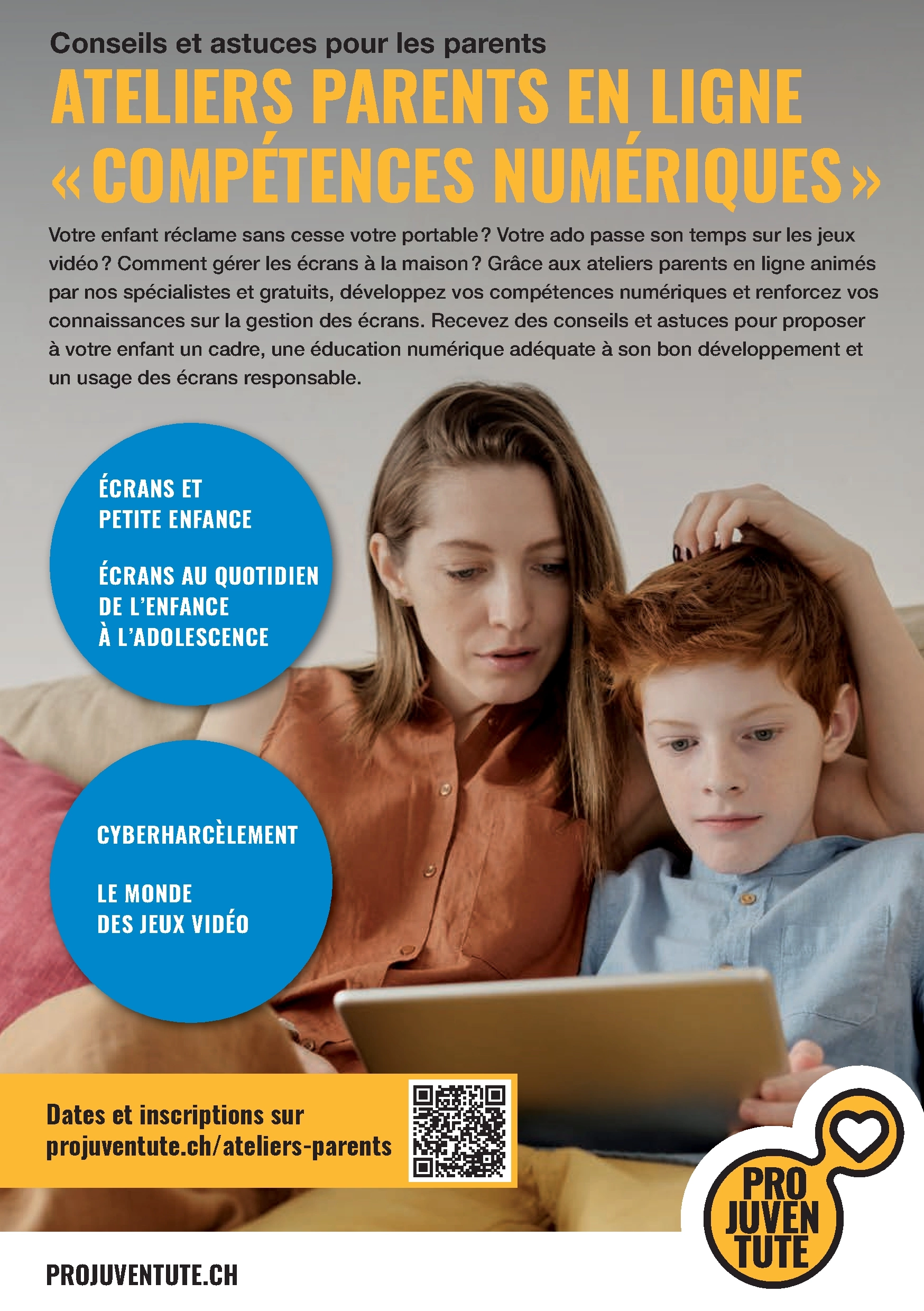 Projuventute - Ateliers parents en ligne 