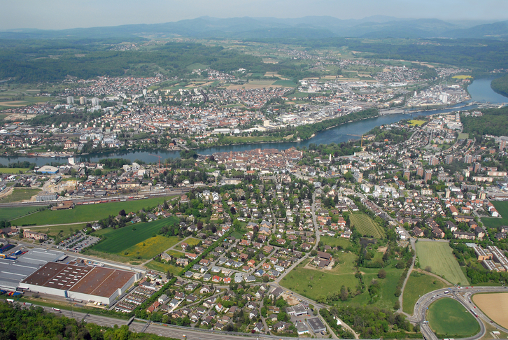 Luftaufnahme beider Rheinfelden