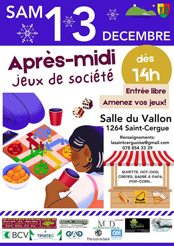 Après-midi jeux de société - St-Cergue