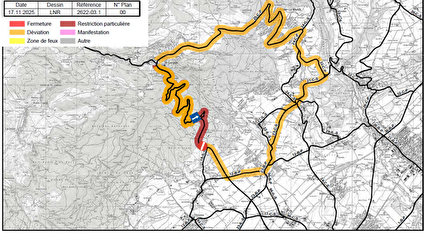 Fermeture de route - Travaux