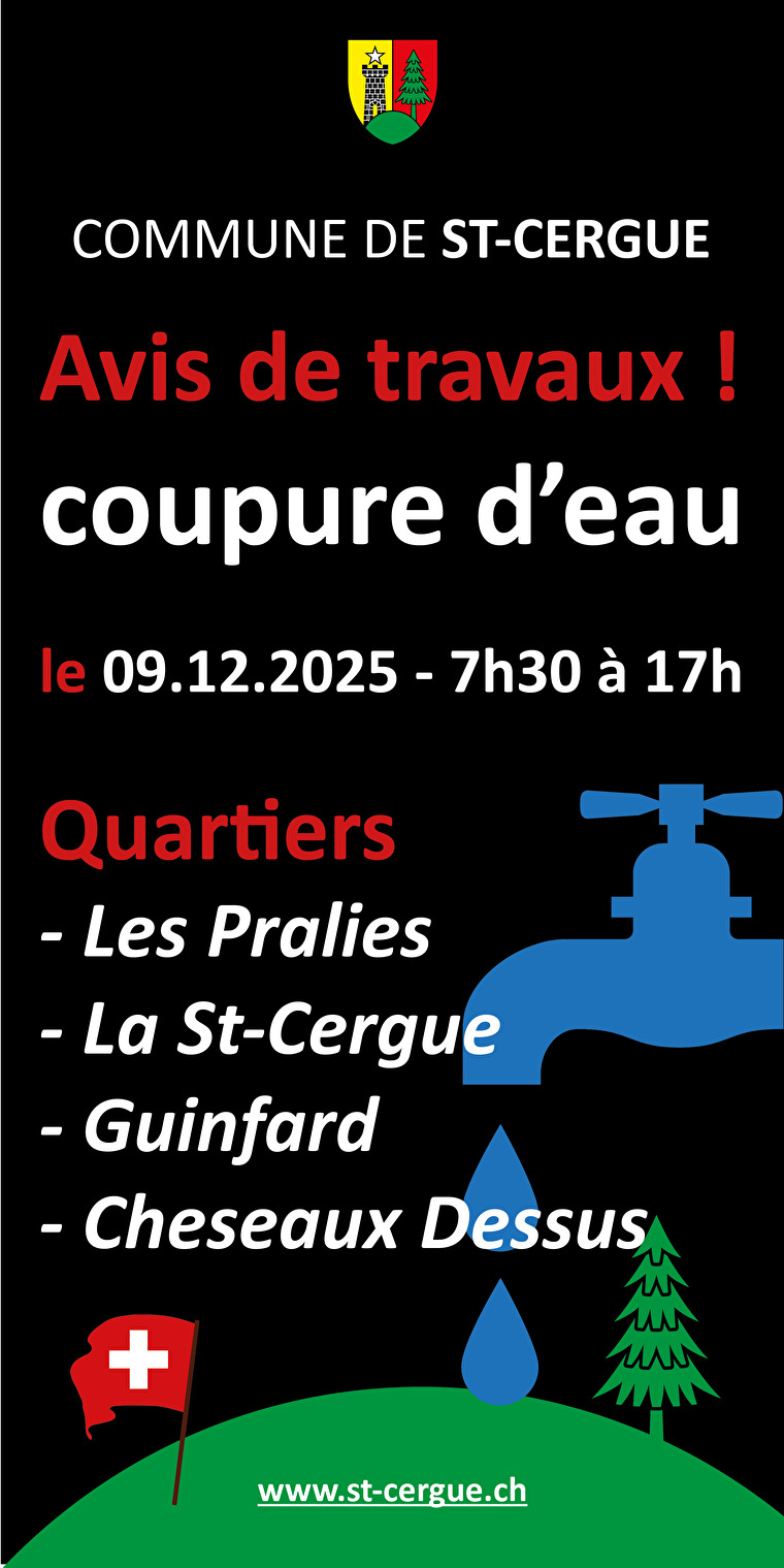 Avis de coupure d'eau