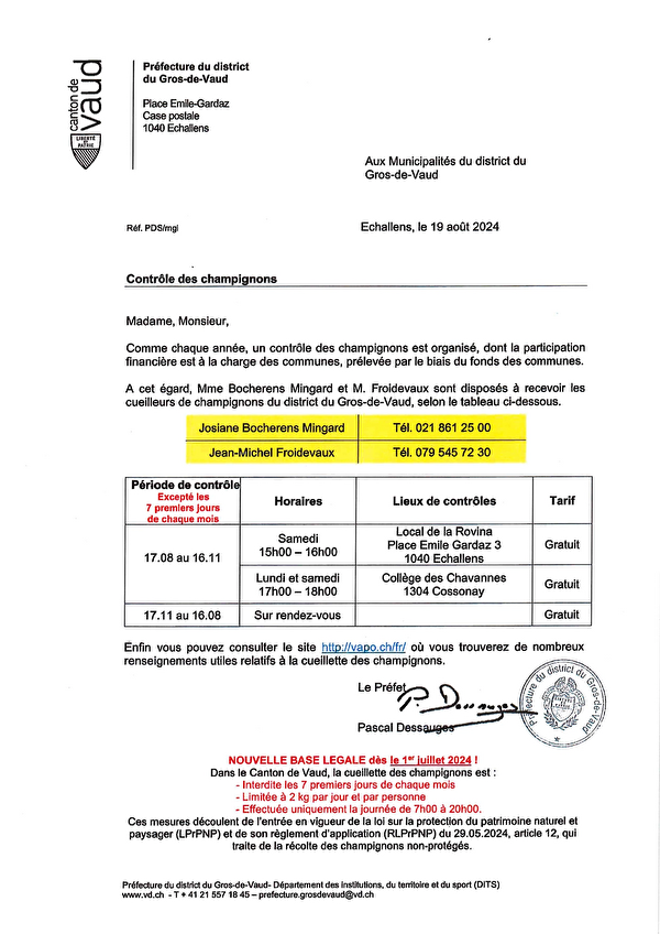 Contrôle des champignons