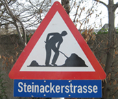 Themenbild Baustelle Steinackerstrasse