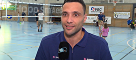 Der neue Sm'Aesch-Trainer beim Interview