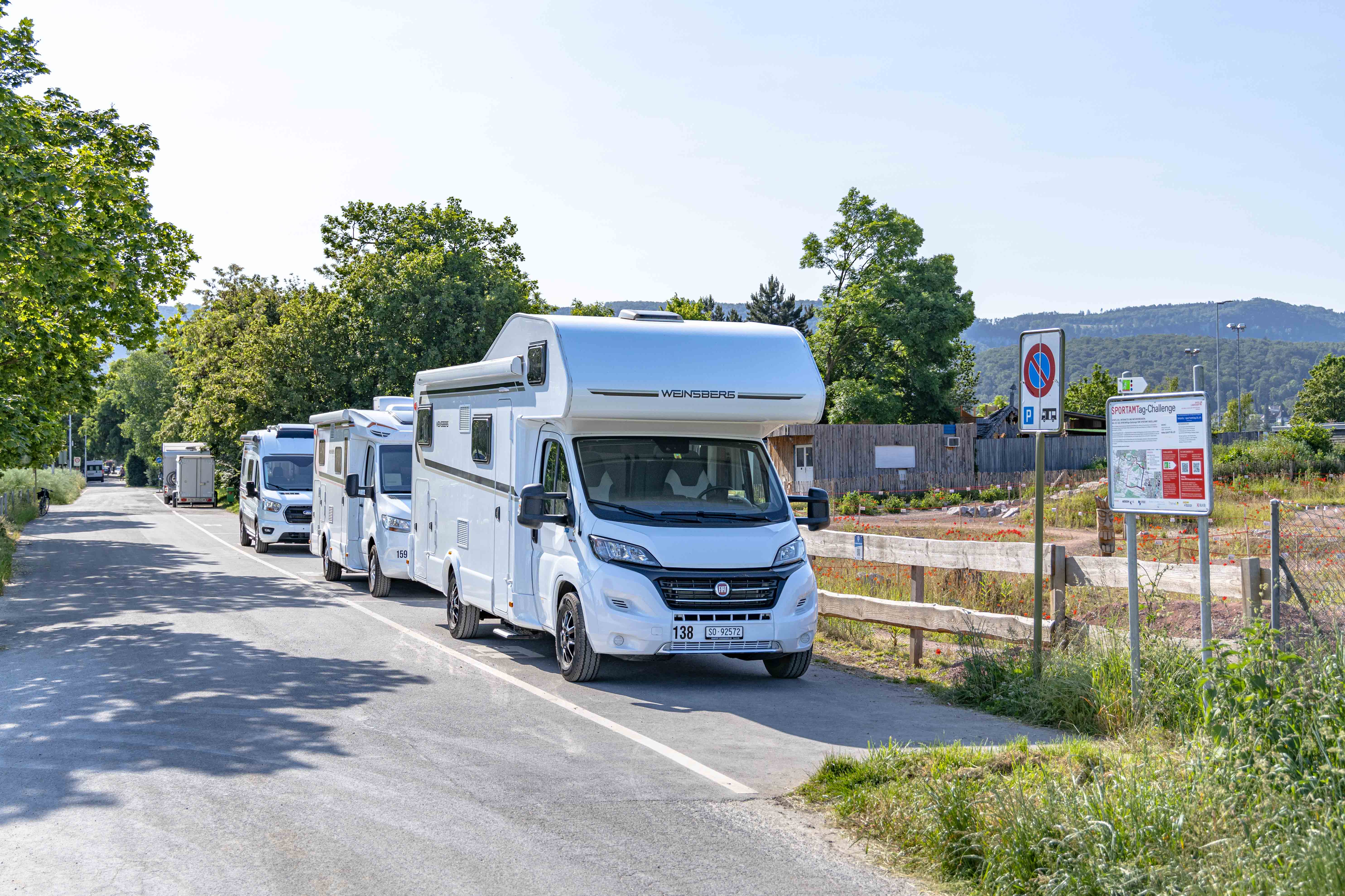 Camper-Stellplatz beim Trailcenter