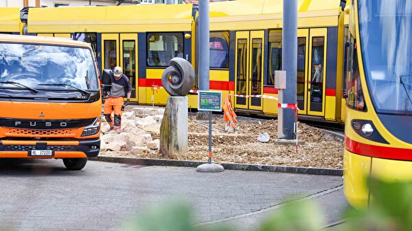 Bauarbeiten im Dorfzentrum