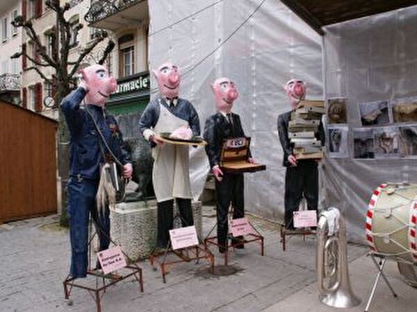 Schweine am Marché de Saint-Martin
