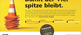 Plakat zur 11er-Sperrung