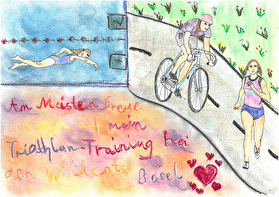 Alina (10) freut sich aufs Triathlon-Training.