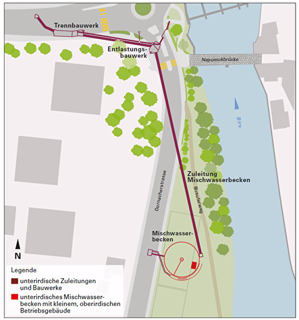 Mischwasserbecken