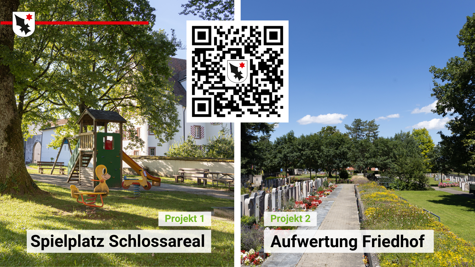 Friedhof und Spielplatz