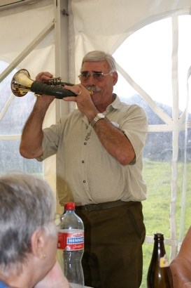 ... und ein Jagdhorn-Spieler sorgten für musikalische Unterhaltung.