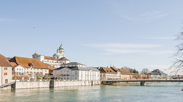 Stadt Solothurn Blick über die Aare