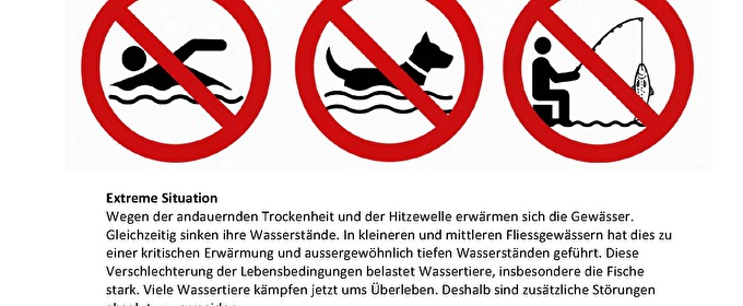 Fischerei- und Betretungsverbot