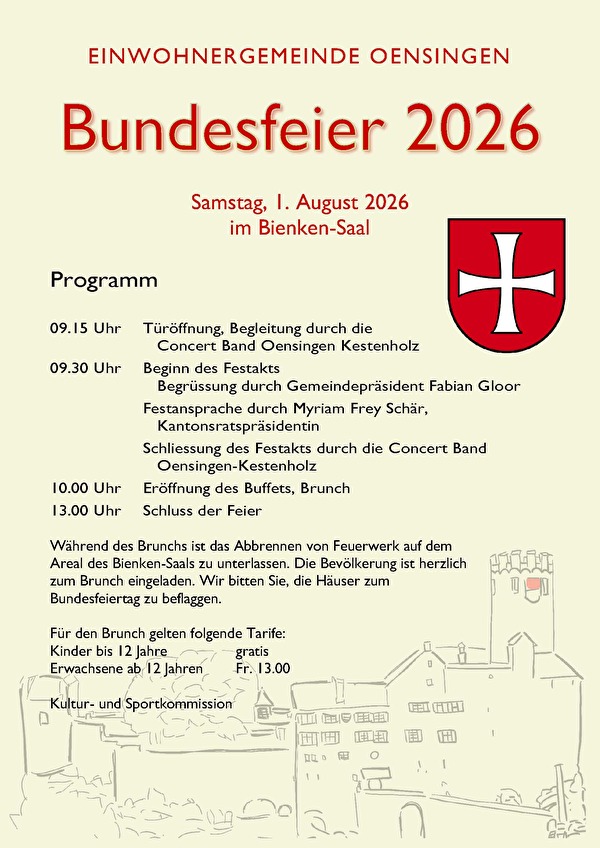 Programm Bundesfeier