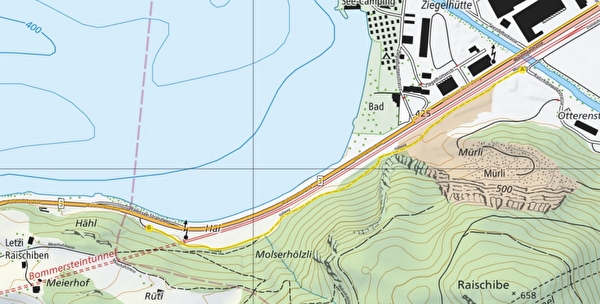 Hälgweg (gelb markiert)