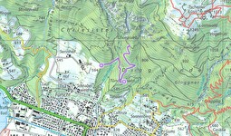 Sperrung (violett markiert)