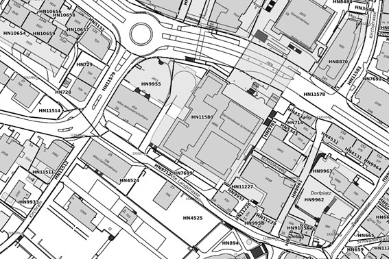 Planausschnitt Alte Landstrasse