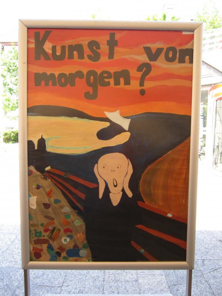 Eines der prämierten, von Horgner Schülern kreiertes Plakat zum Thema Littering.