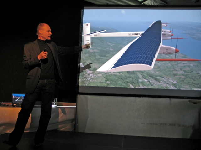 Bertrand Piccard mit seinem Traum der Umrundung der Erde mittels Sonnenenergie.