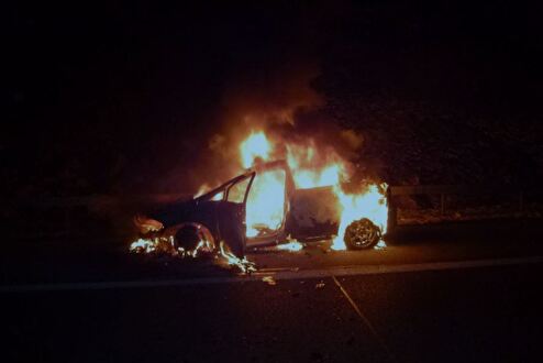 Bild brennendes Auto