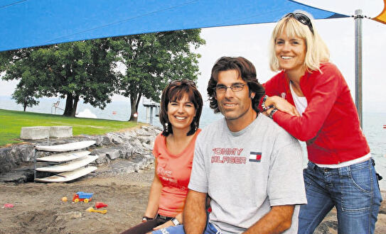 Christoph und Andrea Bücheler mit Barbara Abate (mögliche Nachfolgerin für den Kiosk)