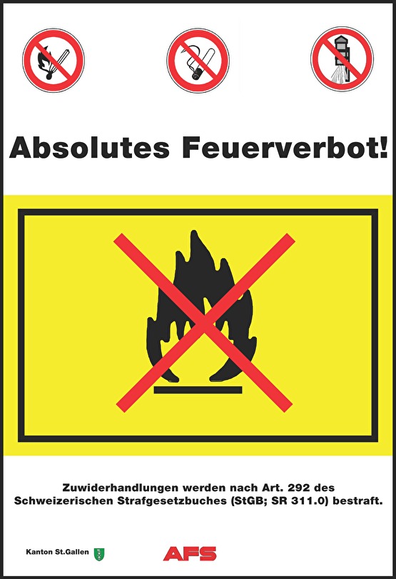 Plakat zum Feuerverbot
