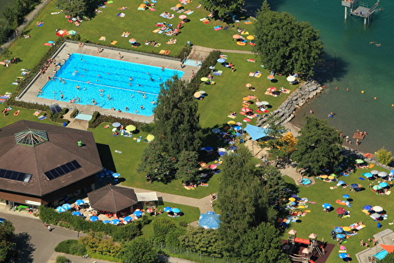 Bild Freibad Seegarten aus der Luft