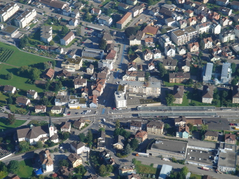 Bild Dorzentrum aus der Luft