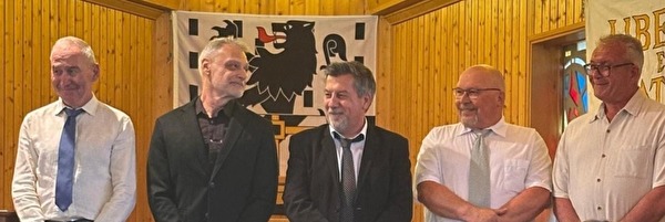 De gauche à droite, Jean-François Gatabin, François Weihs, Yvan Stutzmann, Christian Liard, Carmine Ciaramella