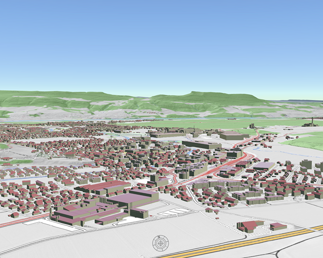 Symbolbild Baubewilligung: Ausschnitt Karte Amtliche Vermessung