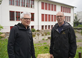 Gemeinderat Oliver Krähenbühl und Experte Markus Pfyl