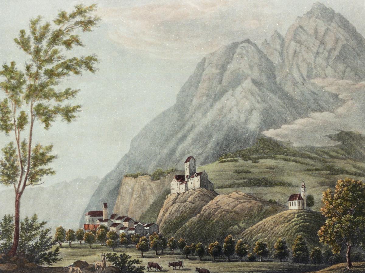 Ob es in Sargans wirklich einst so idylisch zu- und herging, wie uns dieses Bild zeigen will?