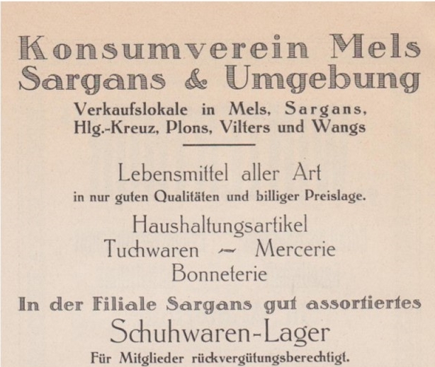 Und als es den Coop noch nicht gab, gab es den Konsumverein.