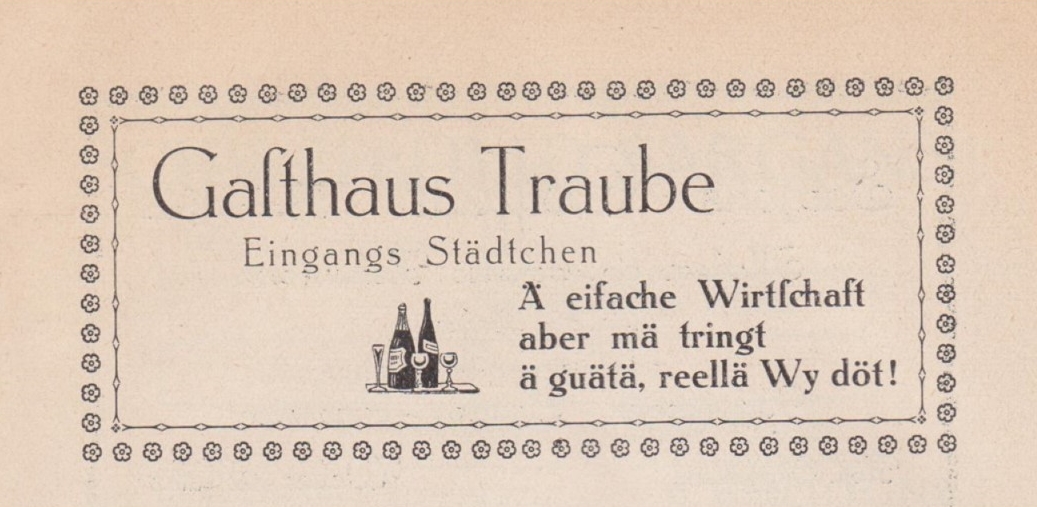 Hier gab es «ä' guätä reellä Wy».