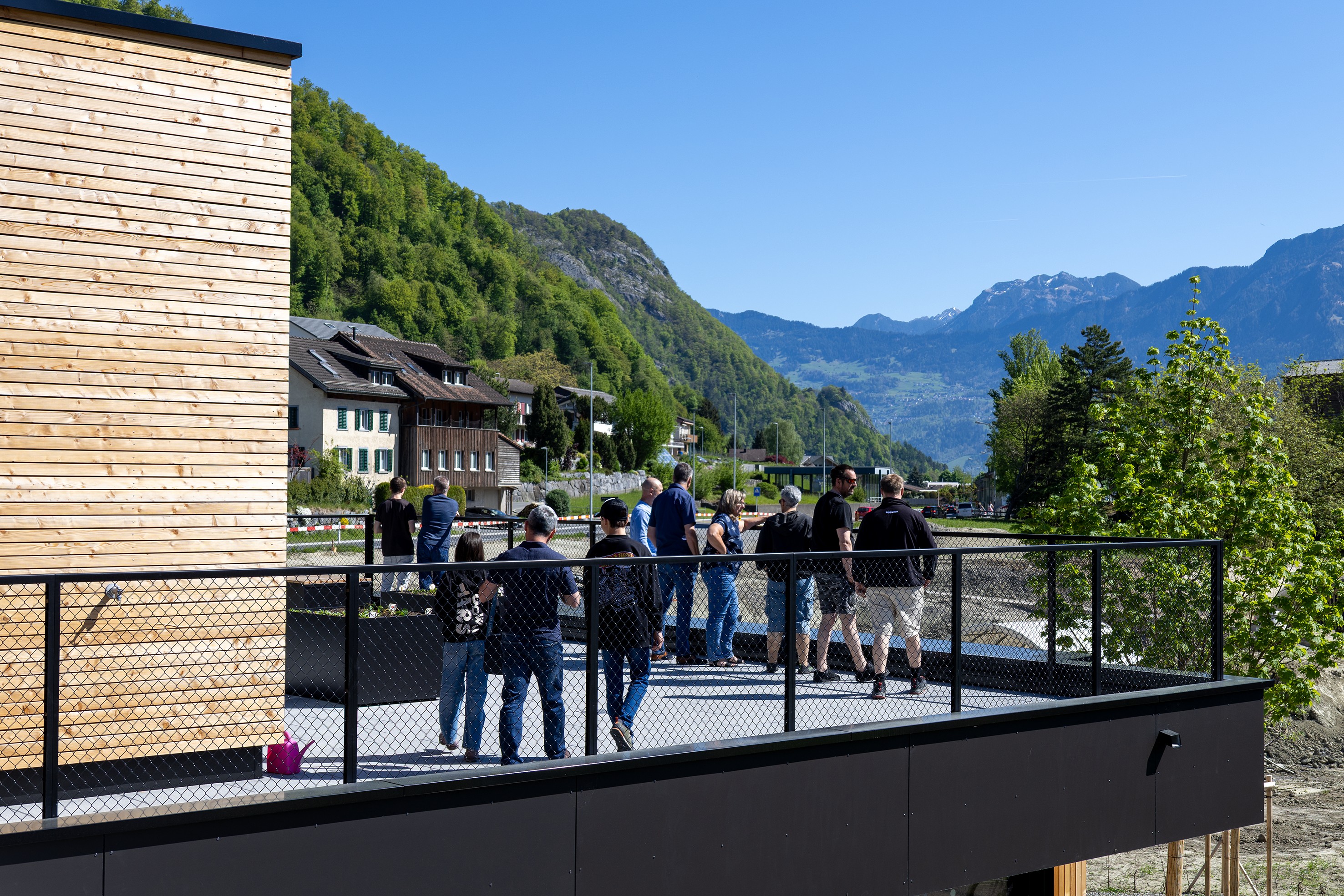 Grosszügige Terrasse: Auch das Panorama ist einmalig.