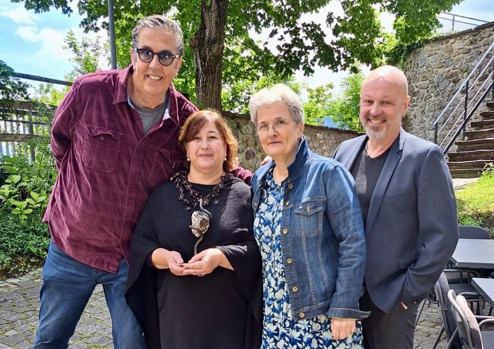 Die Akteuere: Pedro Lenz, Bea Papadopoulos, Barbara Rosenbaum und Roland Wermelinger.