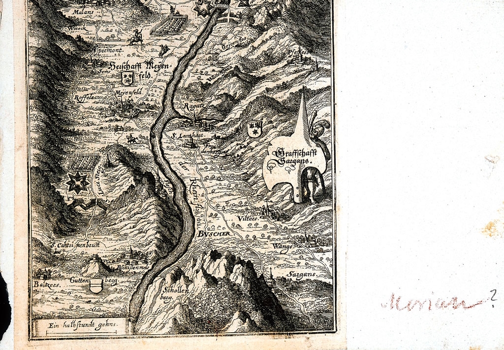 Die Distanzen sind noch in Halbstunden Wegzeit angegeben.